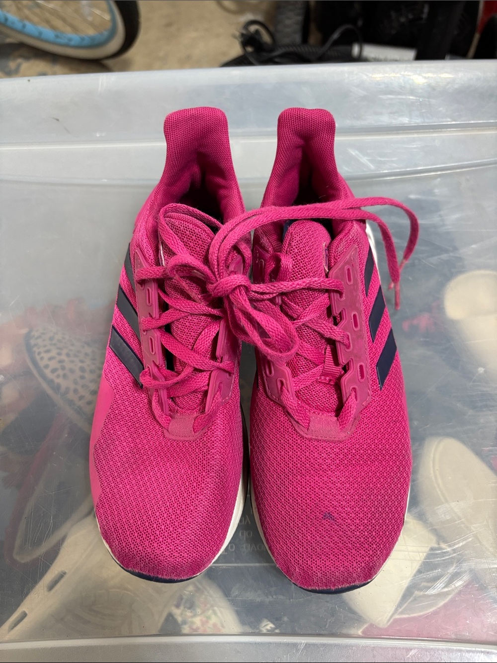 Adidas Girl’s Fuchsia Pink Athletic Running Shoes size 2